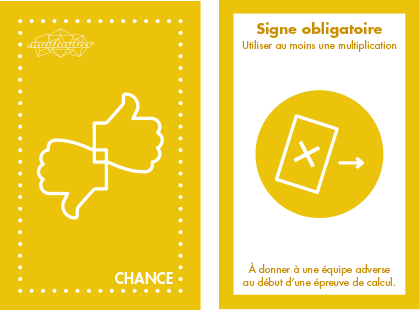 Cartes chance du jeu Mathador